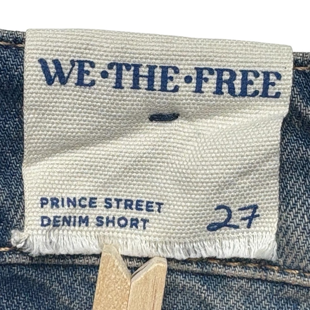 NEW Free People We The Free Prince Street Micro Denim Shorts 27 Blue Jean - Picture 9 of 11